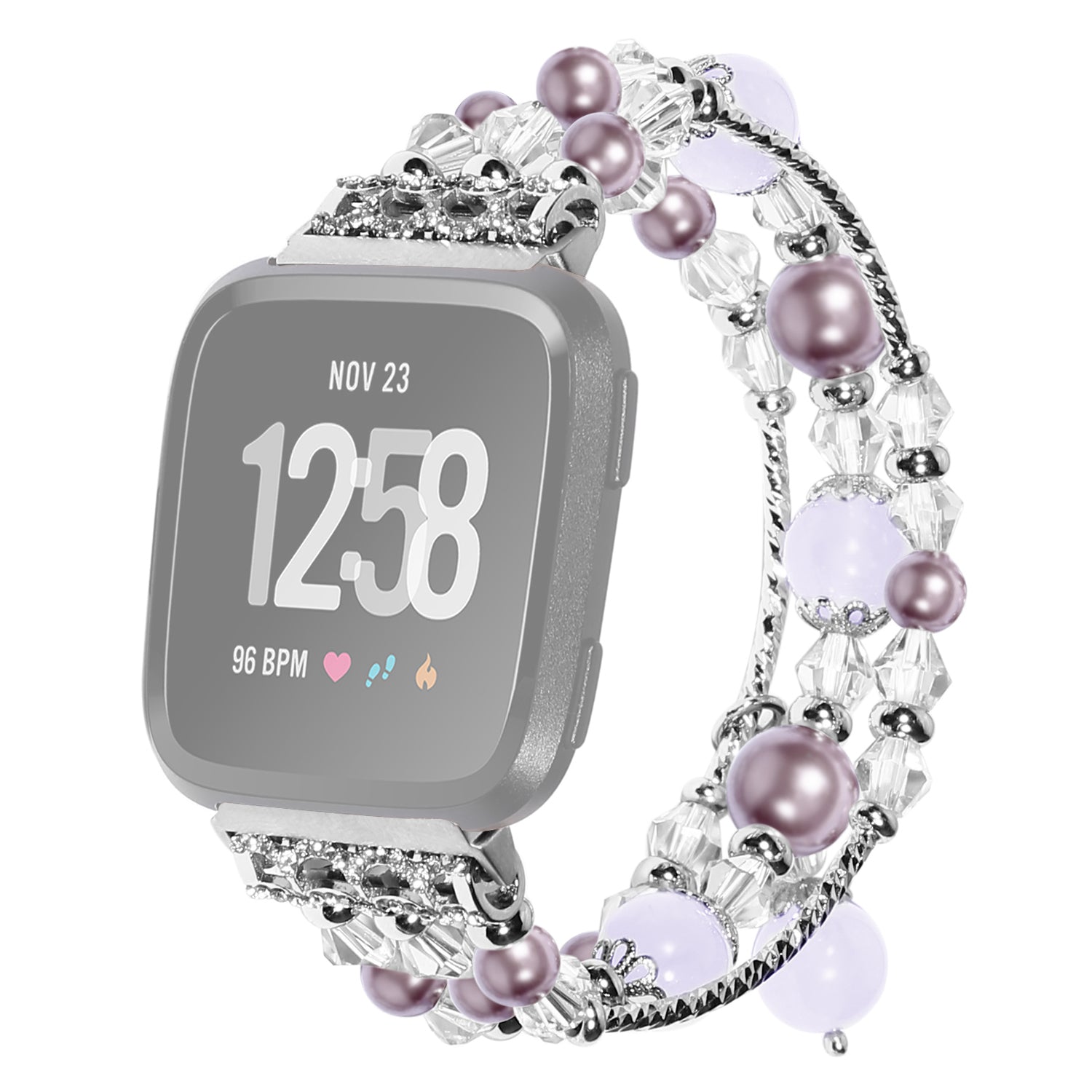 For Fitbit Versa/Versa 2/Versa Lite Agate Bracelet Watch Band Replacement Stylish Strap Wrist - Purple