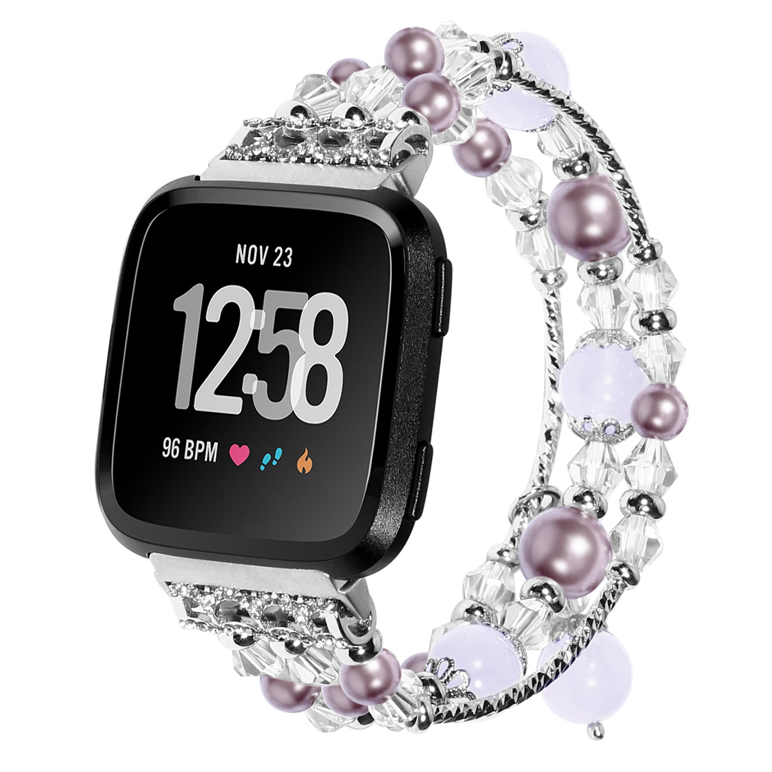 For Fitbit Versa/Versa 2/Versa Lite Agate Bracelet Watch Band Replacement Stylish Strap Wrist - Purple