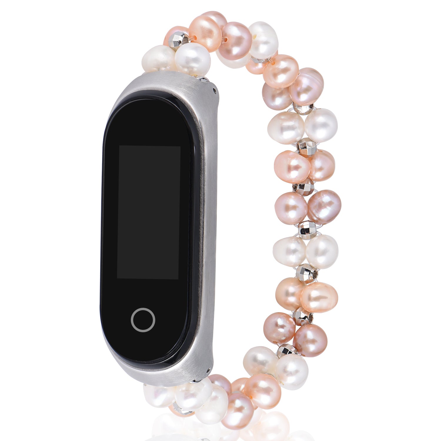For Xiaomi Mi Band 3/4 Replacement Pearls Bracelet Watch Strap Wrist Band - Colorful