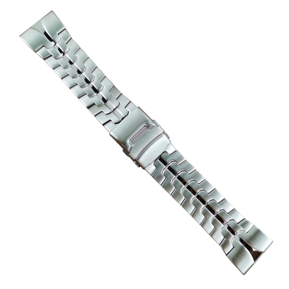 For Garmin Descent G1 / Fenix 7 / 6 Pro Metal Watch Strap 22mm Buckle Design Replacement Watch Strap - Silver