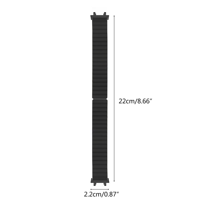 Magnetic Sweat-proof Watch Band for Huami Amazfit T-Rex 2 Adjustable Silicone Wrist Strap Dual-Color Design - Black / Orange
