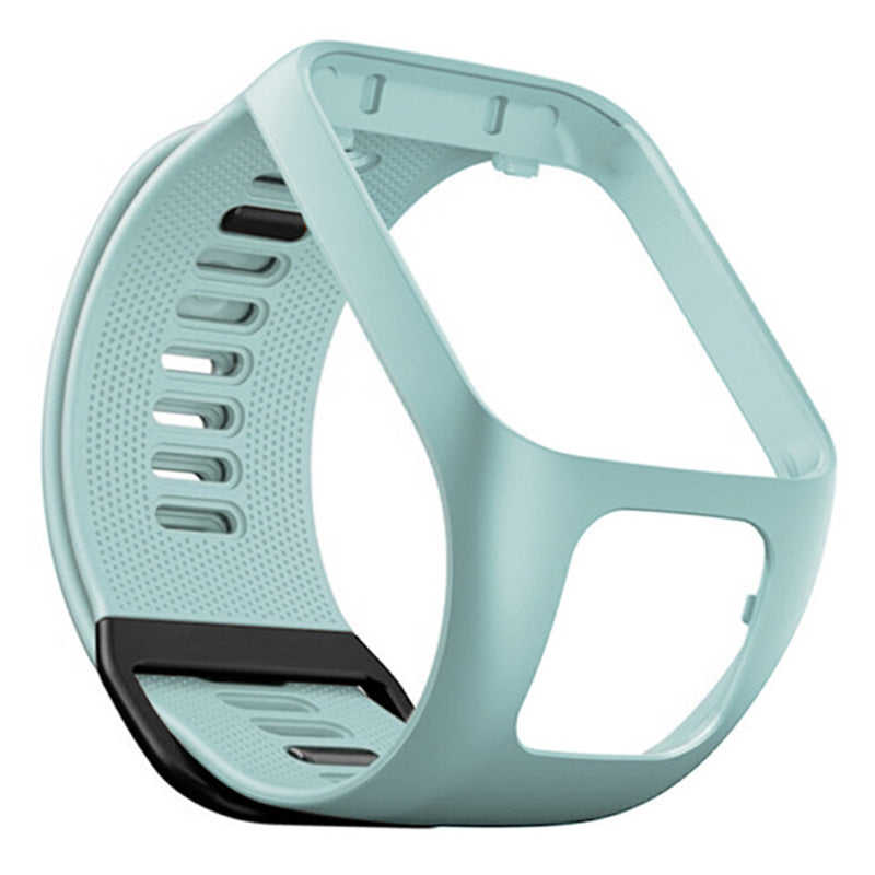 Soft Silicone Replacement Band Compatible with TomTom Runner 2 / Spark 3, Watch Wrist Strap Bracelet - Teal Blue