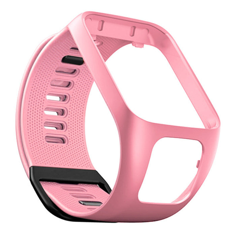 Soft Silicone Replacement Band Compatible with TomTom Runner 2 / Spark 3, Watch Wrist Strap Bracelet - Pink