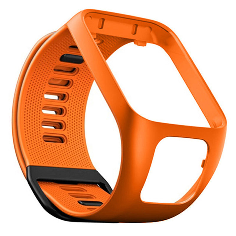 Soft Silicone Replacement Band Compatible with TomTom Runner 2 / Spark 3, Watch Wrist Strap Bracelet - Orange