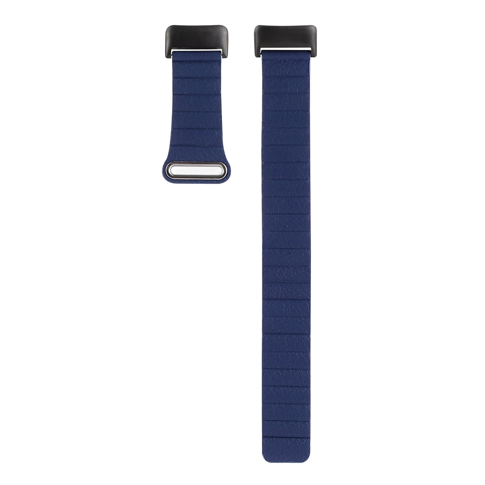 For Fitbit Charge 5 Replacement Magnetic Wrist Band Genuine Leather Adjustable Watch Strap - Midnight Blue