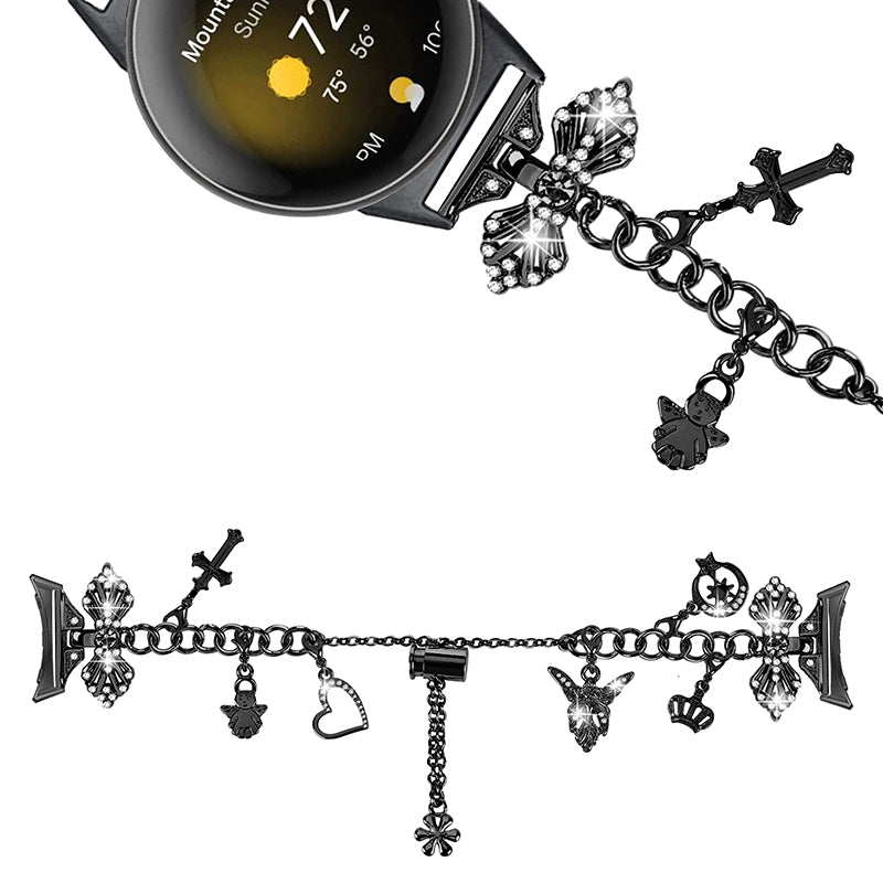 For Google Pixel Watch Adjustable Bracelet Watch Strap Replacement DIY Smartwatch Chain Strap - Black
