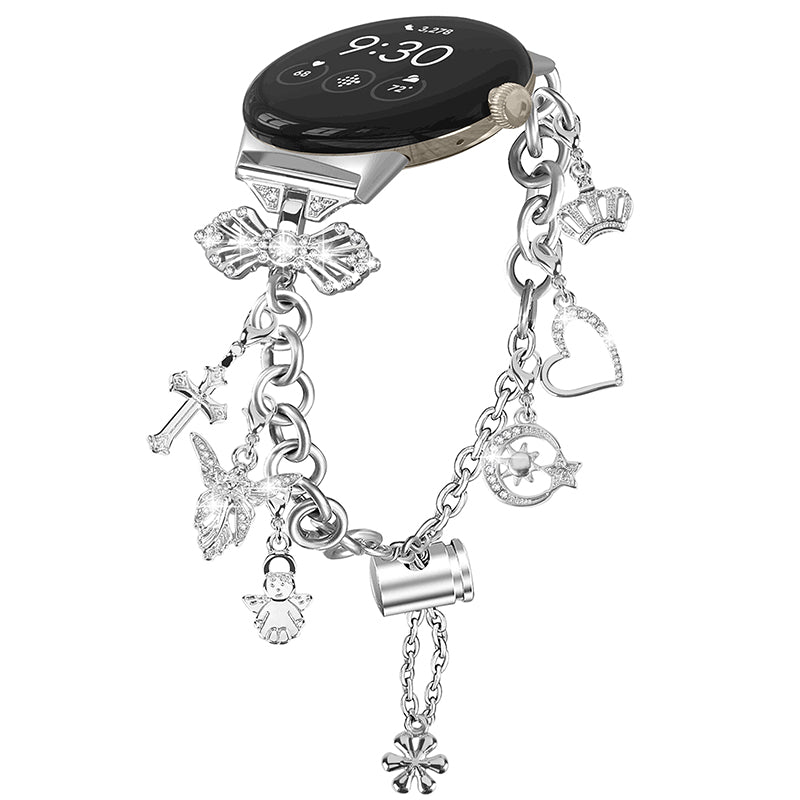 For Google Pixel Watch Adjustable Bracelet Watch Strap Replacement DIY Smartwatch Chain Strap - Silver