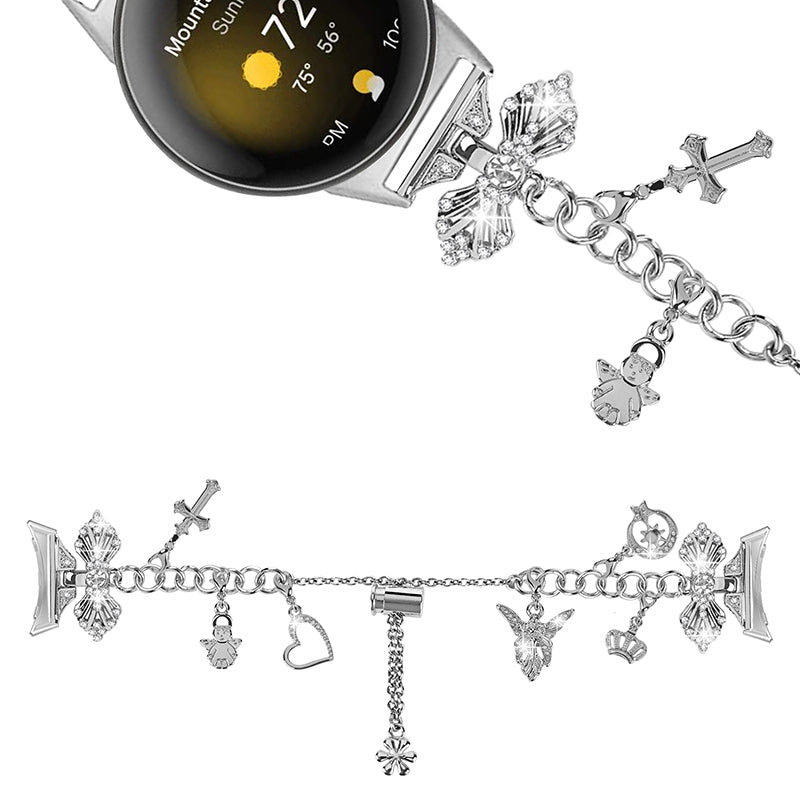 For Google Pixel Watch Adjustable Bracelet Watch Strap Replacement DIY Smartwatch Chain Strap - Silver