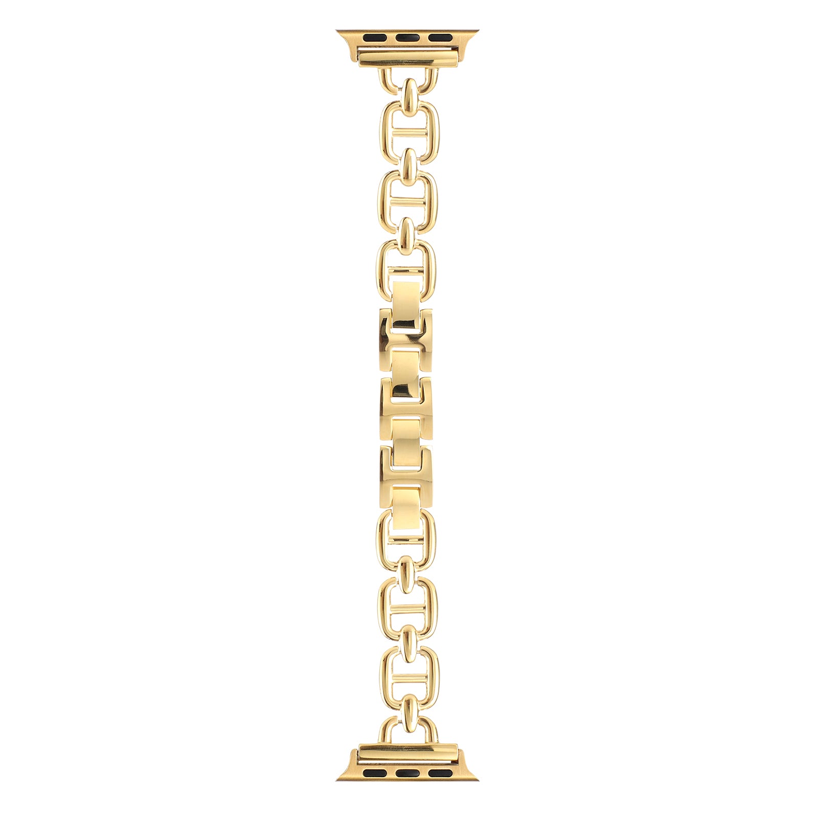 For Apple Watch Series 8 / 7 41mm / 6 / 5 / 4 / SE / SE (2022) 40mm / 3 / 2 / 1 38mm Wrist Band Replacement Metal Watch Strap - Gold - UNIQBUY