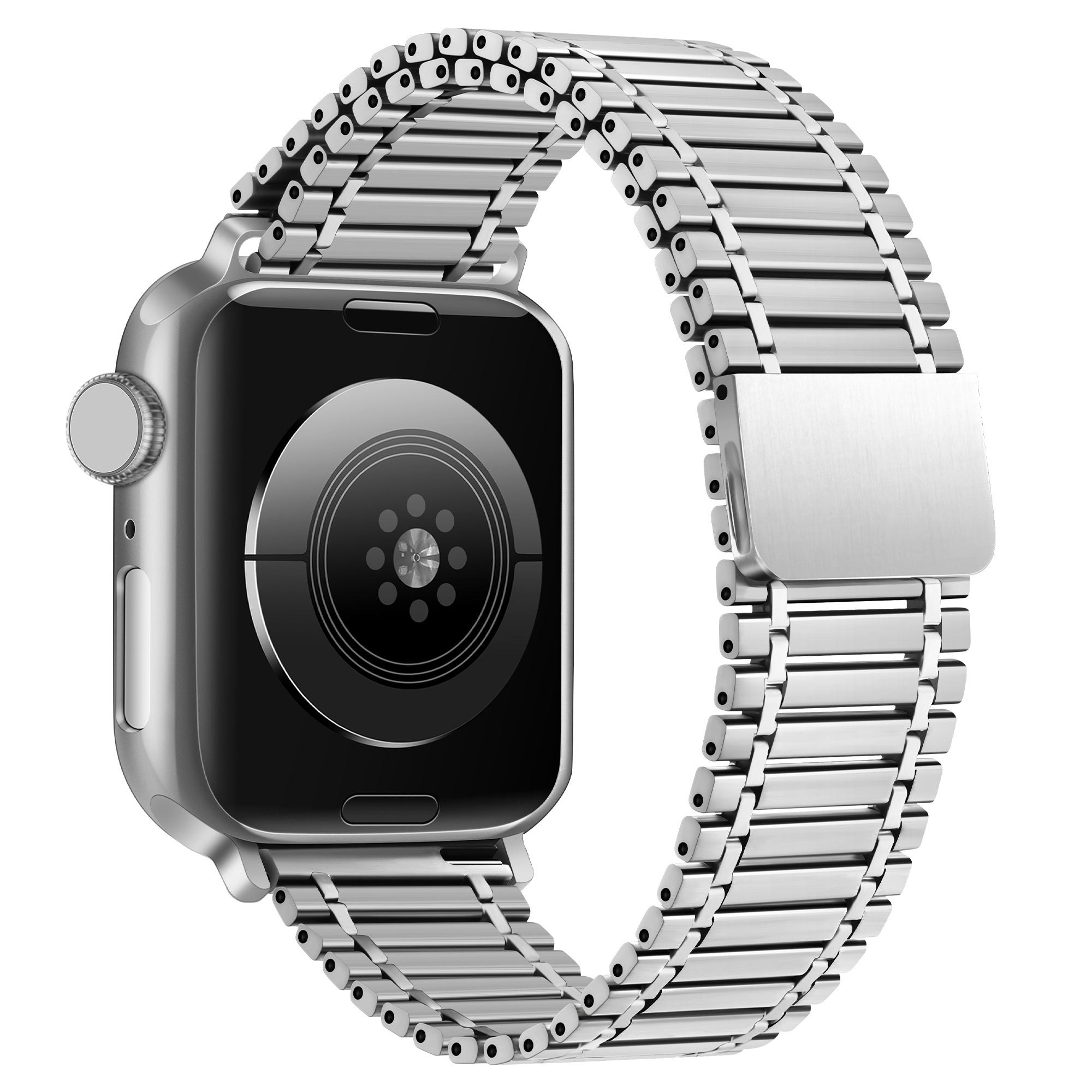 Magnetic Strap for Apple Watch Series 8  /  7 41mm  /  6  /  5  /  4  /  SE  /  SE (2022) 40mm  /  3  /  2  /  1 38mm Stainless Steel Watchband - Silver - UNIQBUY