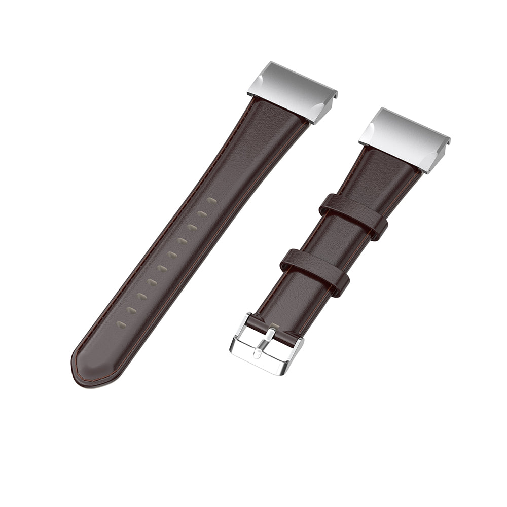 26mm Oil Wax Texture Cowhide Leather Watch Band for Garmin Fenix 6X Pro - Coffee