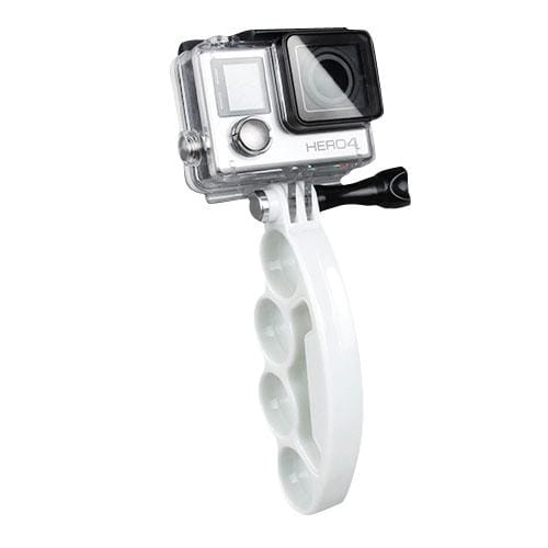 TMC HR239 Knuckles Fingers Grip with  Thumb Screw for GoPro  NEW HERO /HERO6   /5 /5 Session /4 Session /4 /3+ /3 /2 /1, Xiaoyi and Other Action Cameras (White)