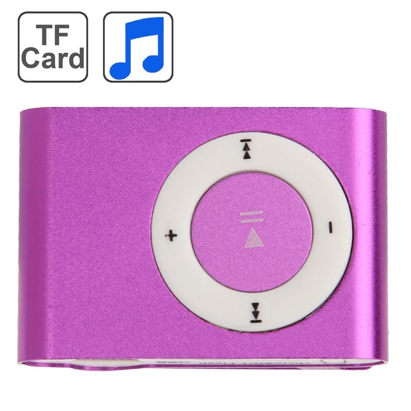 TF  Card Slot MP3 Player with Metal Clip (Red)