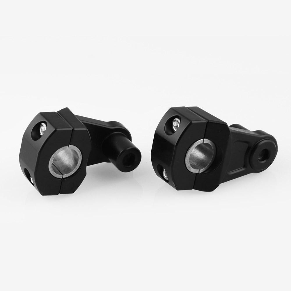 MB-MH025-BK Universal Motorcycle Aluminum Alloy Adjustable Handlebar Fixed Bracket, One Pair