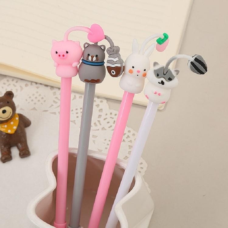 10 PCS Cute Pet Paradise Tentacles Animal Student Gel Pen (Pig)