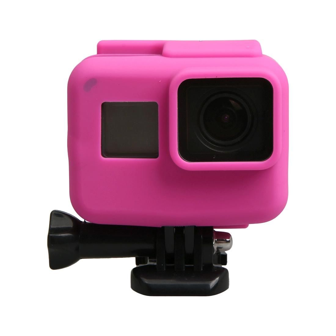 Original for GoPro HERO5 Silicone Border Frame Mount Housing Protective Case Cover Shell (Pink)