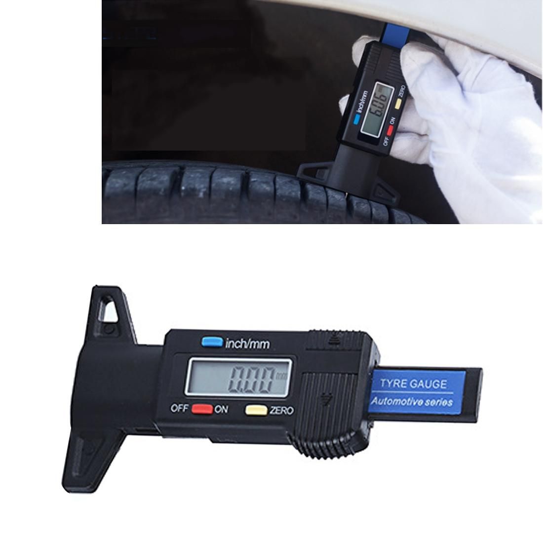 0-25mm Electronic Digital Tread Plan Refinding Rounds Refinding Outcome Exists Tread Tablets Type Gauge Depth Vernier Caliper Measuring Tools (Black)