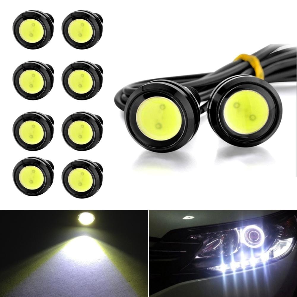 10 PCS 23mm 1.5W DC9-80V Motorcycle Eagle Eye Light Double Lens (White Light)