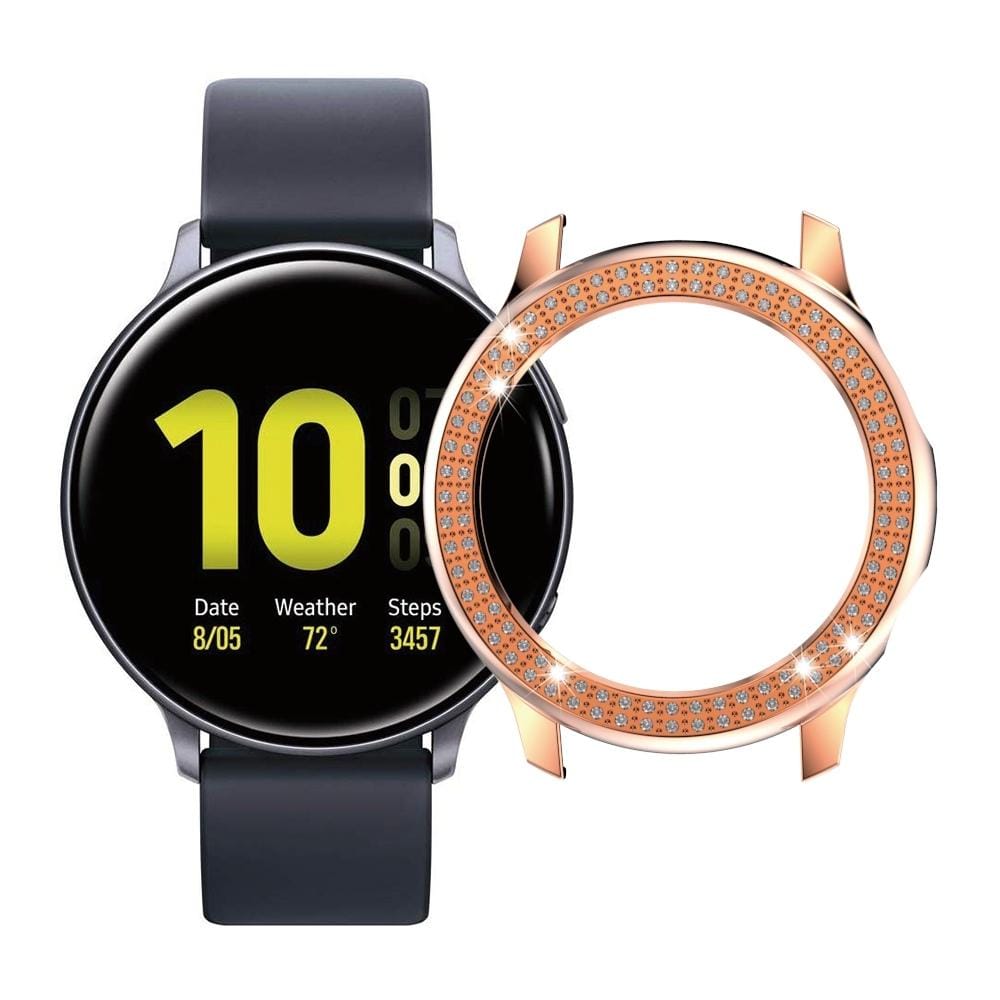 For Galaxy Active2 40mm / 44mm PC Double Row Diamond Watch Case (Rose Gold)