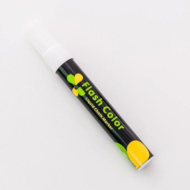 2 PCS Cute Candy Highlighter Fluorescent Liquid Chalk Marker Neon Pen LED Writing Board For Painting Graffiti Office Supply (White)