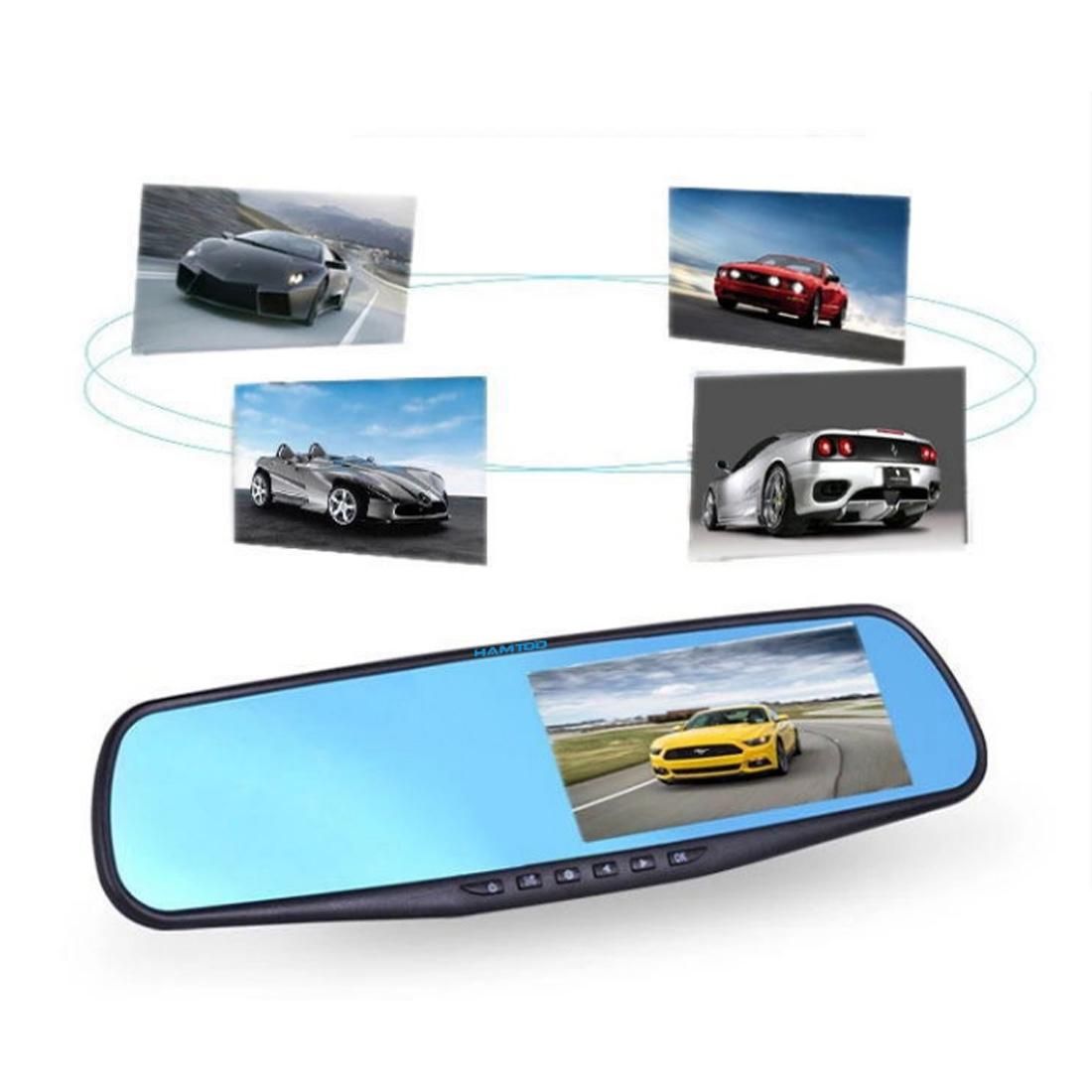 HAMTOD HG51 5.0 inch 170 Degrees Wide Angle HD 1080P Dual Mirror Dash Video Car DVR