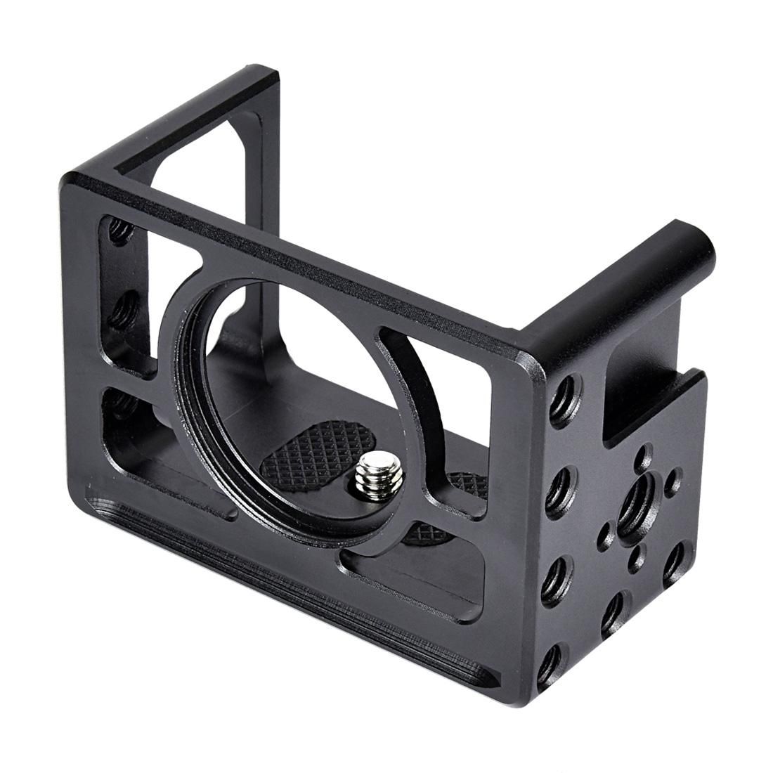 YELANGU C10 Housing Shell CNC Aluminum Alloy Protective Cage with Screw & Base Adapter for Sony RX0 II (Black)