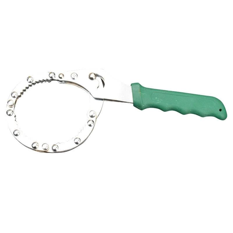 Adjustable Filter Wrench Fast Oil Filter Spanner, Size:S (Green)