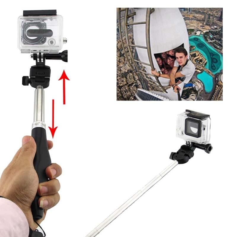 Fashion 7 Sections Telescopic Shaft Self-timer Monopods for GoPro Camera / Digital Camera / Phone, Full Length Max: 110cm (Red)