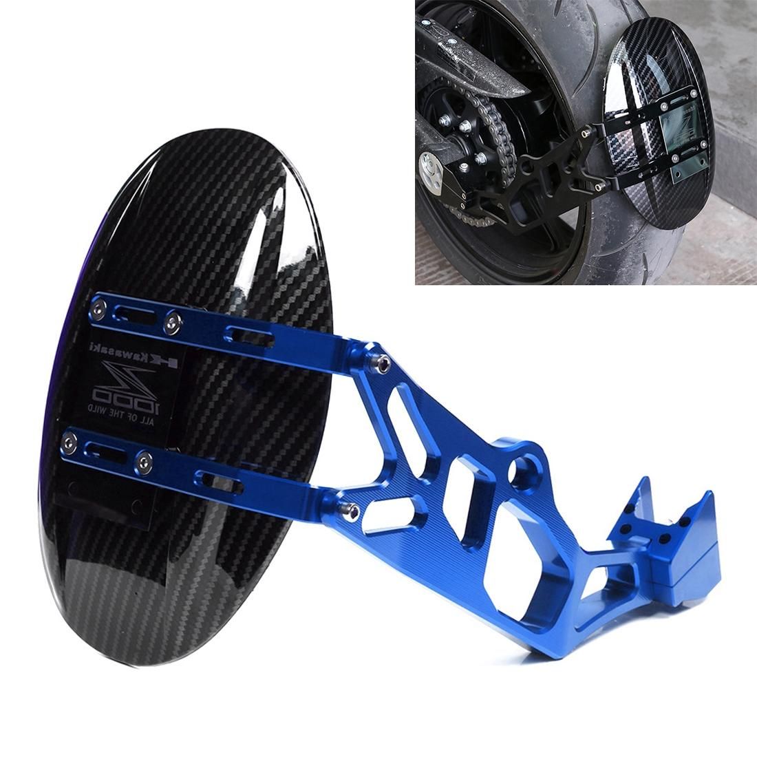 Motorcycle CNC Modified Fender Rear Wheel Fender Dustproof Splash Flaps Mudguards Fender Guard for Kawasaki Z1000 2010-2017 (Blue)