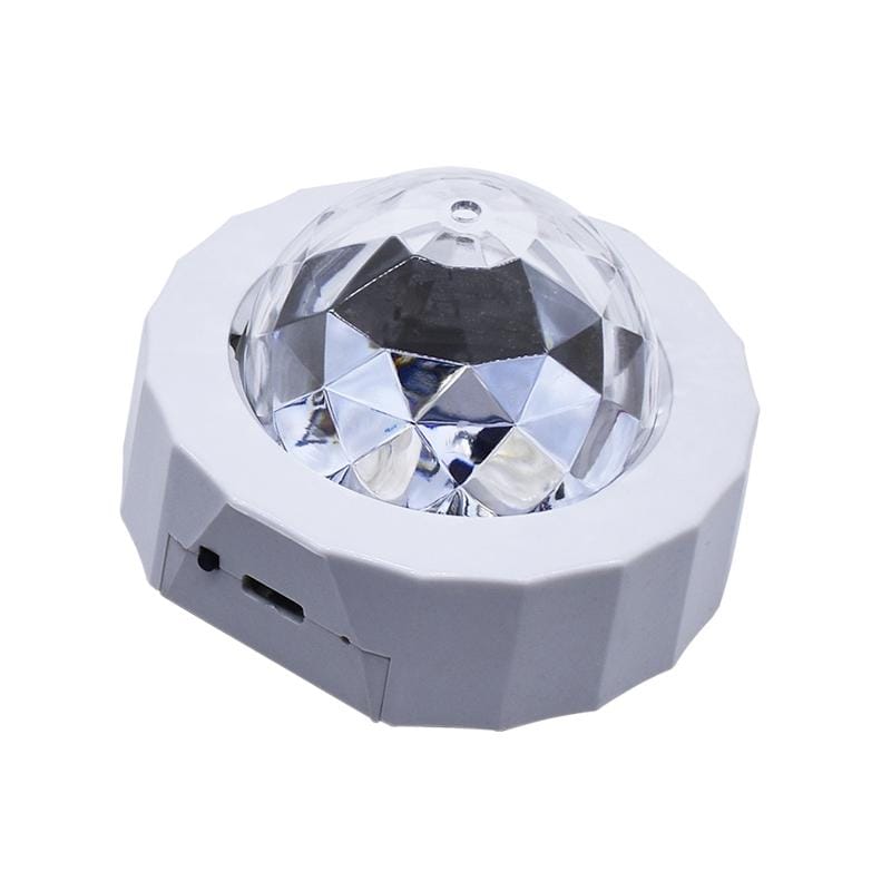 D36 3W DC 5V USB Charging Car Portable DJ Light Sound Activated Atmosphere Light Star Music Light Lamp (White)