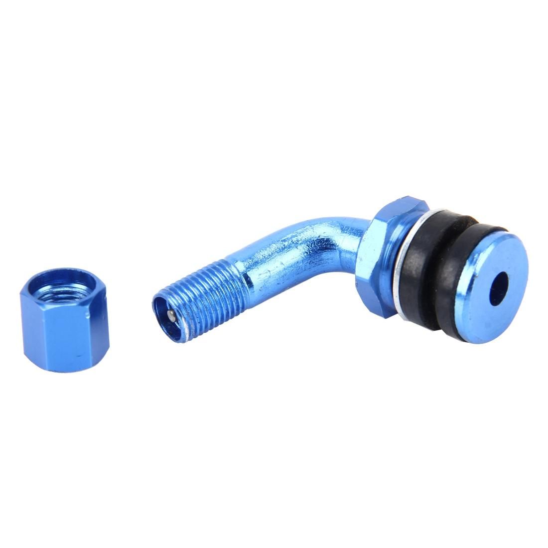 Car Motorcycle Bike Universal Blue Copper Valve Adaptor Tyre Tube Extension Adapter