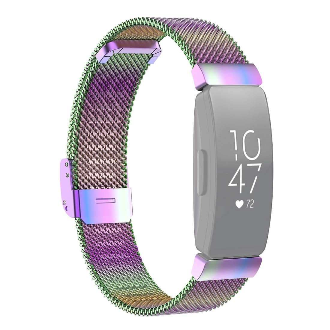 Stainless Steel Metal Mesh Wrist Strap Watch Band for Fitbit Inspire / Inspire HR / Ace 2, Size: L (Colour)