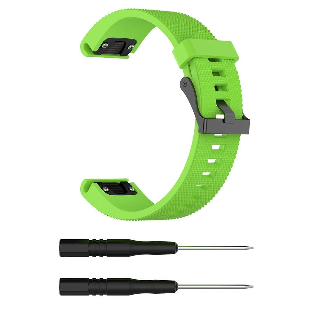 For Garmin Fenix 5S  Silicone Replacement Wrist Strap Watchband (Lime Green)