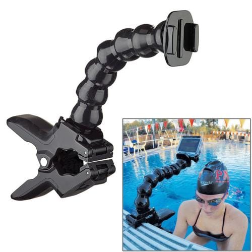 TMC HR223 Action Sports Cameras Jaws Flex Clamp Mount for GoPro  NEW HERO /HERO6   /5 /5 Session /4 Session /4 /3+ /3 /2 /1, Xiaoyi and Other Action Cameras (Black)