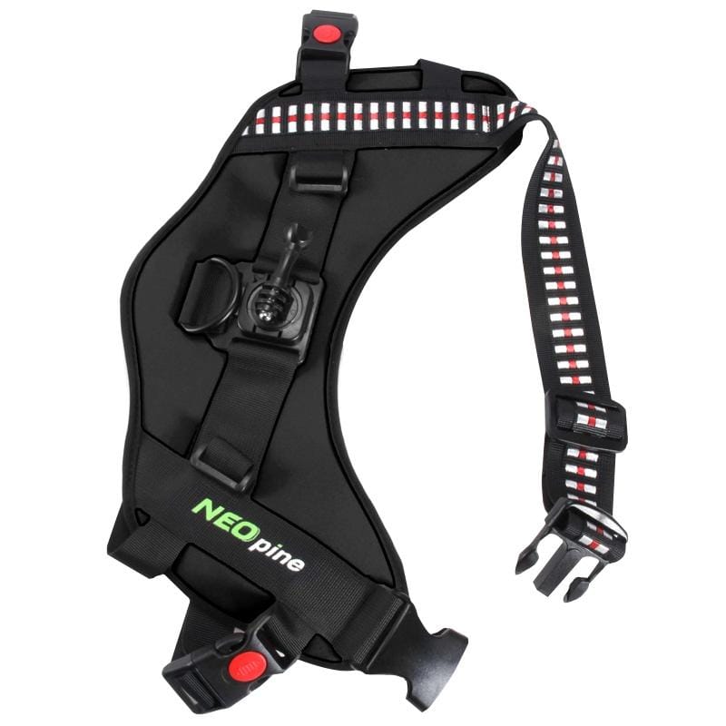 NEOpine Dog Fetch Hound Harness Adjustable Chest Strap Belt Mount for GoPro HERO 4 / 3+ / 3 / 2 / 1 (Red)