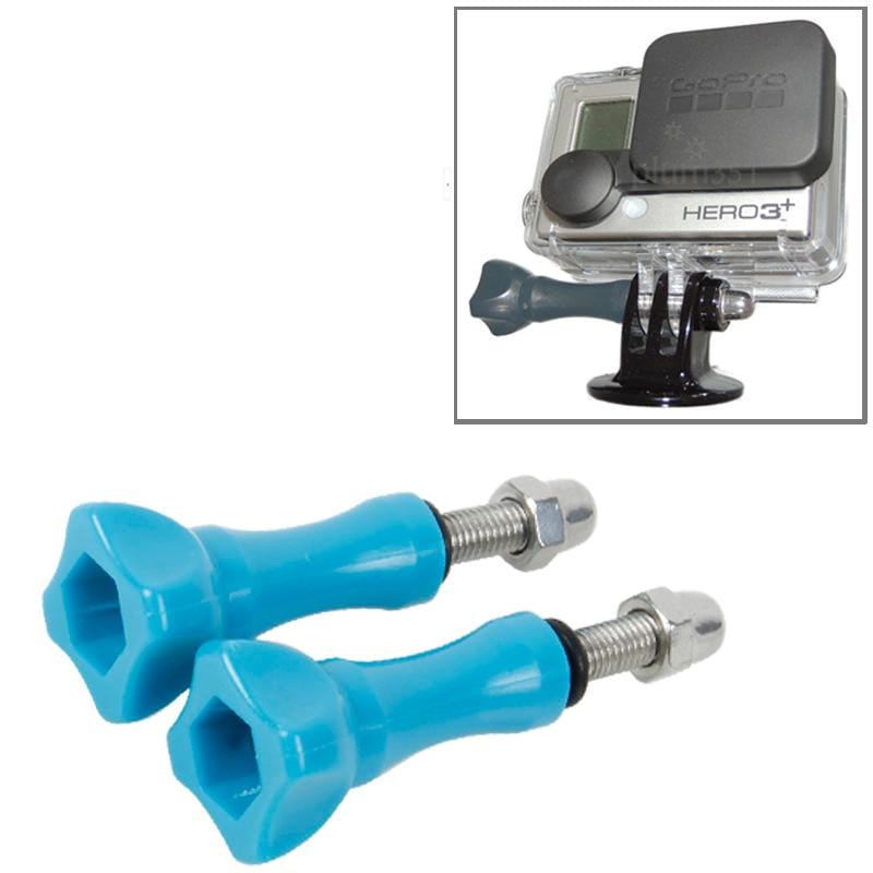 2 PCS TMC HR171 Plastic 5.5cm Thumb Screw for GoPro HERO4 /3+ /3 /2 Cameras (Blue)