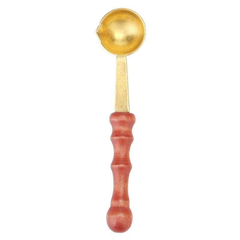 5 PCS Retro Seal Fire Paint Seal Spoon Wooden Melting Wax Dedicated Measuring Spoon