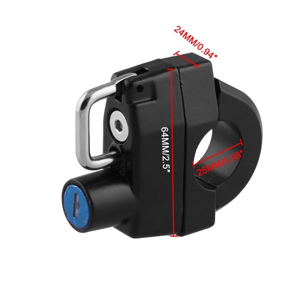 MB-HL021-BK Motorcycle Handlebars Helmet Lock Key Padlock for Harley-Davidson XL