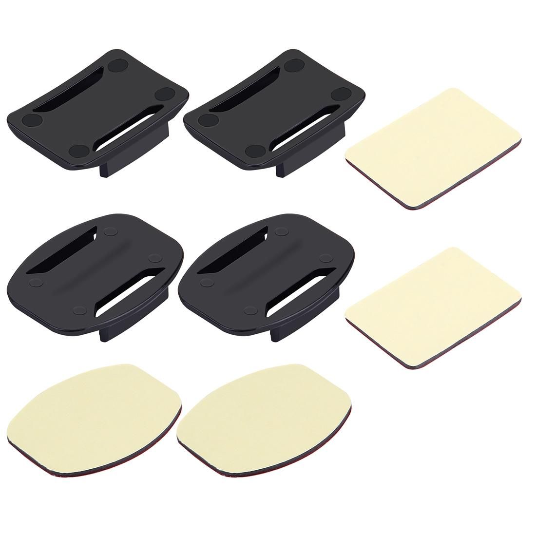 PULUZ 2 PCS Curved Surface Mounts + 2 PCS Flat Surface Mounts + 4 PCS Adhesive Mount Stickers for GoPro HERO9 Black / HERO8 Black / HERO7 /6 /5 /5 Session /4 Session /4 /3+ /3 /2 /1, Xiaoyi and Other Action Cameras