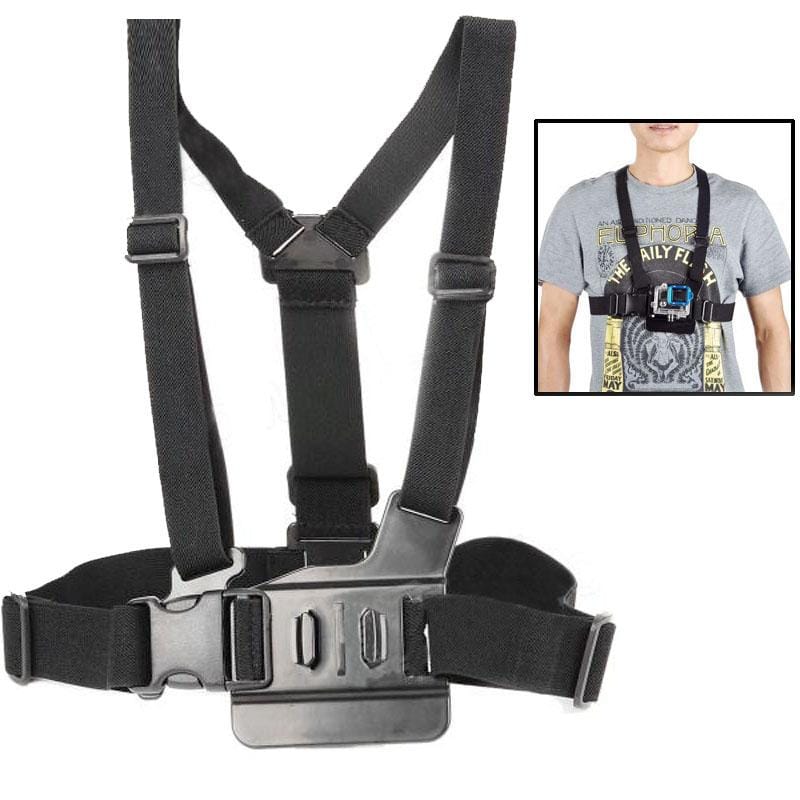 ST-26 Adjustment Elastic Body Chest Straps Belt for GoPro  NEW HERO /HERO6   /5 /5 Session /4 Session /4 /3+ /3 /2 /1, Xiaoyi and Other Action Cameras (Black)