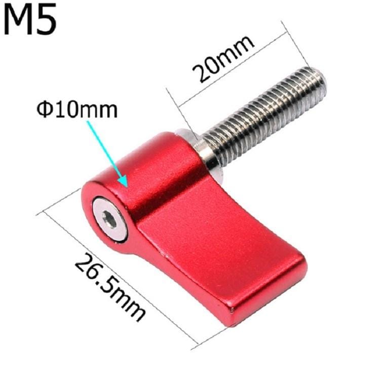 Aluminum Alloy Fixing Screw Action Camera Positioning Locking Hand Screw Accessories, Size:M5x20mm (Black)