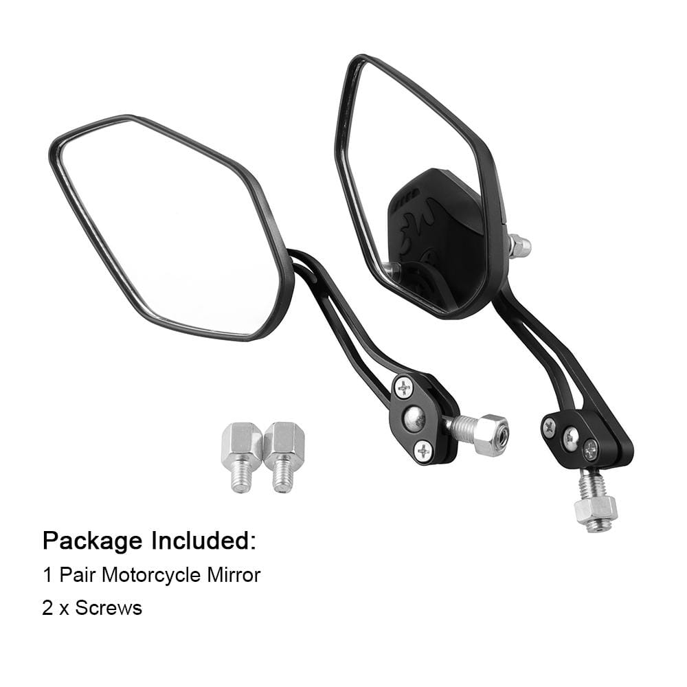 Motorcycle Modified Universal Rear View Mirror Set (Black)