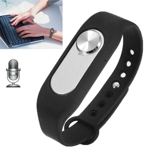 WR-06 Wearable Wristband 16GB Digital Voice Recorder Wrist Watch, One Button Long Time Recording (Blue)