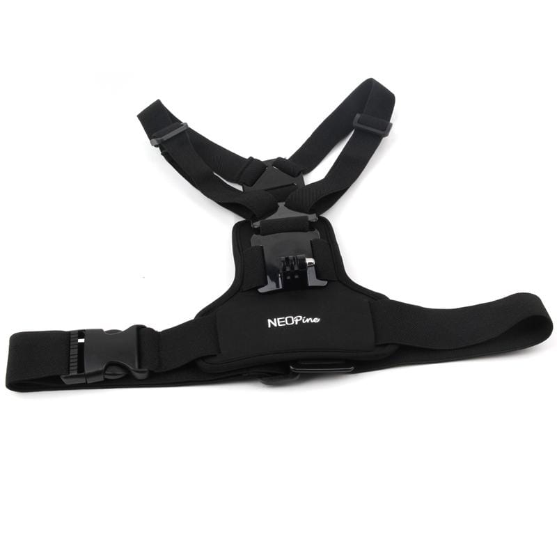 NEOPINE Elastic Fibers Diving Material Chest Belt for GoPro  NEW HERO /HERO6   /5 /5 Session /4 Session /4 /3+ /3 /2 /1, Xiaoyi and Other Action Cameras (Black)