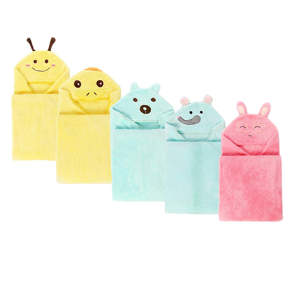 Cute Baby Kid's Hooded Bathrobe Toddler Boy Girls Bath Towel Rabbit Pink