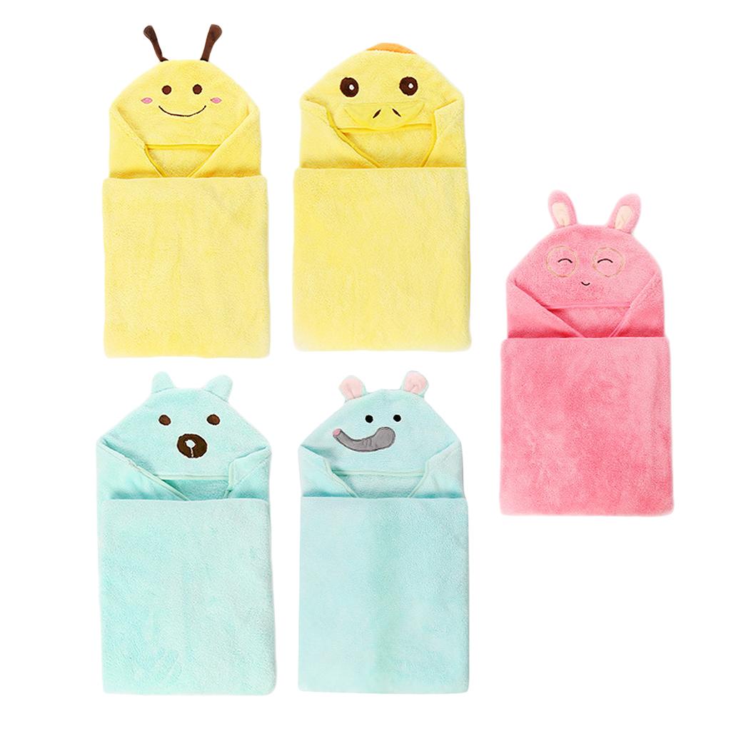 Cute Baby Kid's Hooded Bathrobe Toddler Boy Girls Bath Towel Rabbit Pink