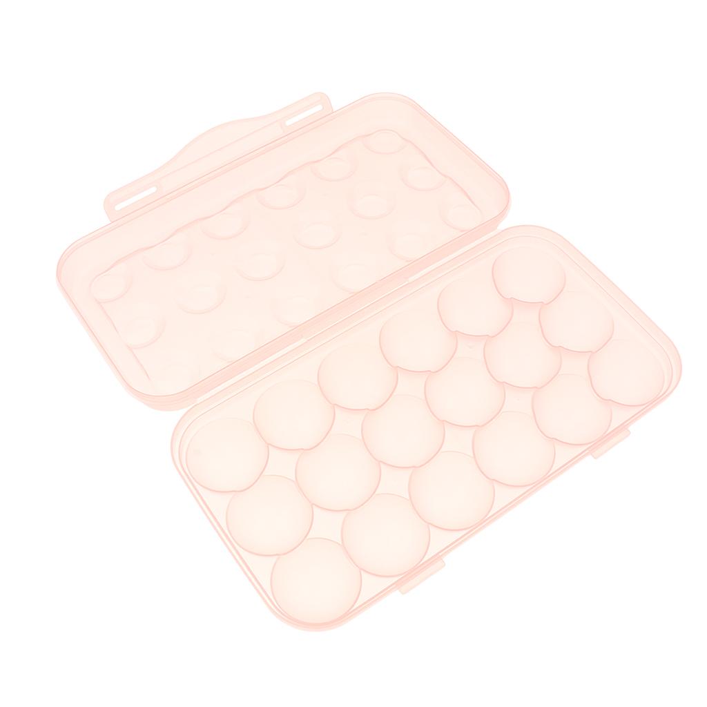 18 Eggs Holder for Refrigerator Fridge Home Light Pink
