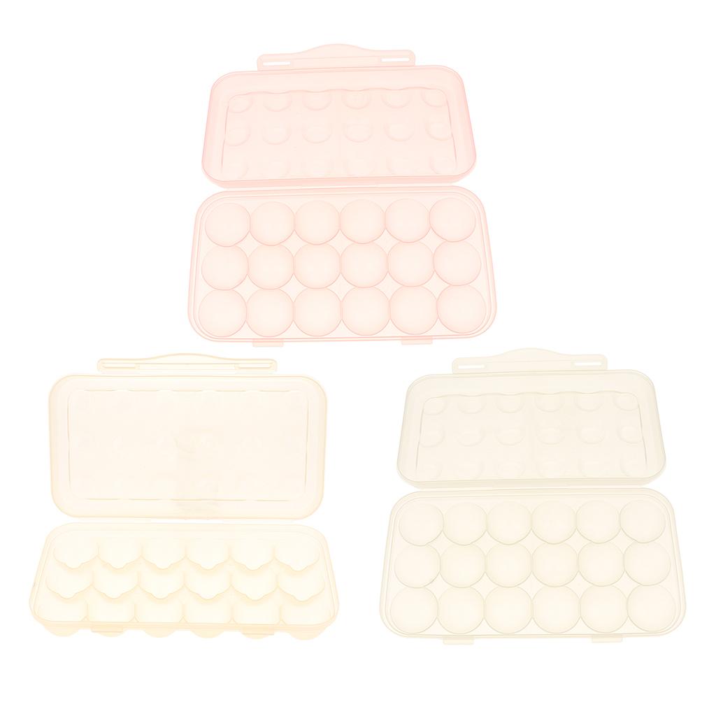 18 Eggs Holder for Refrigerator Fridge Home Light Pink