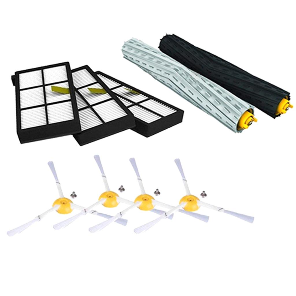 1 Set of Vacuum Cleaner Parts - Main Brush & 3Arm Side Brush & Filter Screen