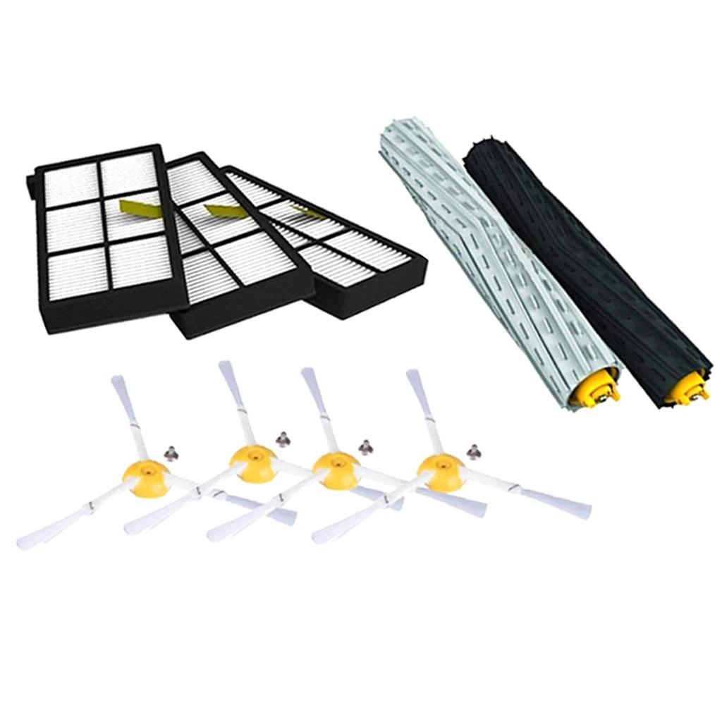 1 Set of Vacuum Cleaner Parts - Main Brush & 3Arm Side Brush & Filter Screen